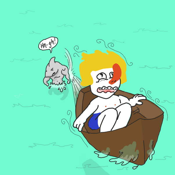 Lemme gev ye a lift laddie. - Online Drawing Game Comic Strip Panel by Wizard Croissant