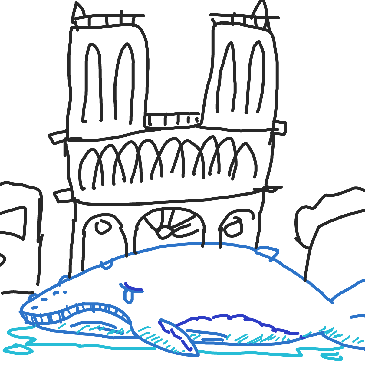 Drawing in The Humpback of Notre Dame by bajira