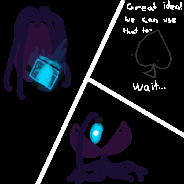 Kinoh swallows her soulblade in an effort to restore her divinity! - Online Drawing Game Comic Strip Panel by ItzAki