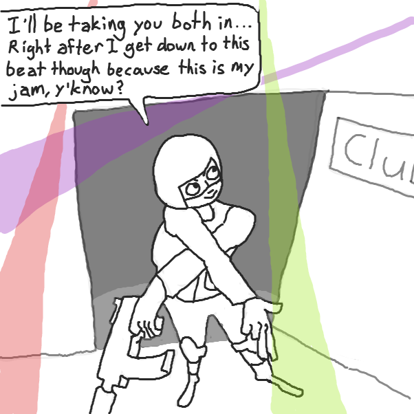 military police is
only human too
 - Online Drawing Game Comic Strip Panel by Chepley