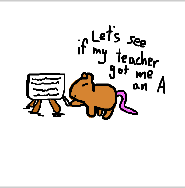 Drawing in Melvin Mole writing on a whiteboard by SteliosPapas