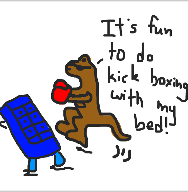 Liked webcomic Kenny Kangaroo kick boxing