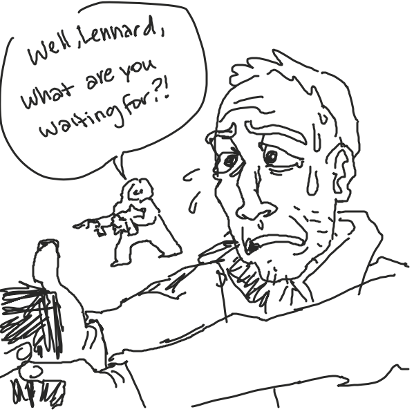 Drawing in The final confrontation by mills