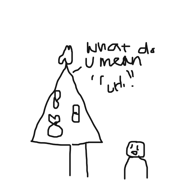 magic xmas tree talks back to human
 - Online Drawing Game Comic Strip Panel by lhammer0404