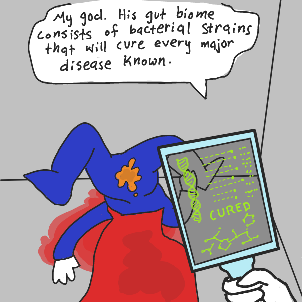 The hero truly is inside. - Online Drawing Game Comic Strip Panel by Wizard Croissant