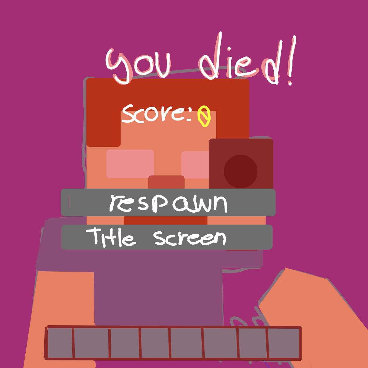 herobrine is tired of this - Online Drawing Game Comic Strip Panel by Moon-Lover