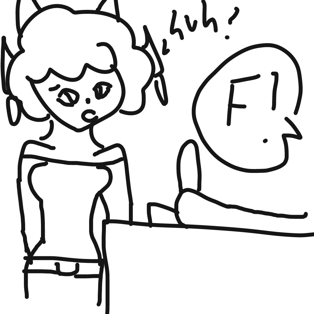 she doesnt understand why got a F. - Online Drawing Game Comic Strip Panel by taylorthreats