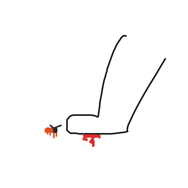 Man squishes beetle infront of other beetle. - Online Drawing Game Comic Strip Panel by Kmanthecoolest