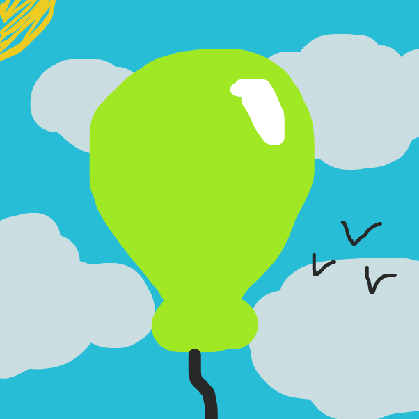 Drawing in balloon by Laylamay