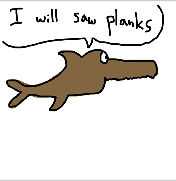 Drawing in Seymour Sawfish by SteliosPapas