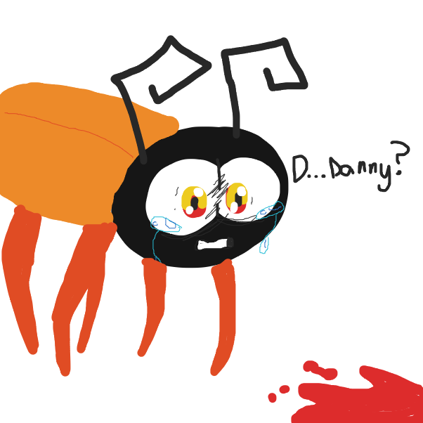 (let's shift this with an attack on titan theme please :P) The beetle vows to kill all the humans in revenge for his best friend Danny - Online Drawing Game Comic Strip Panel by BunniHyena