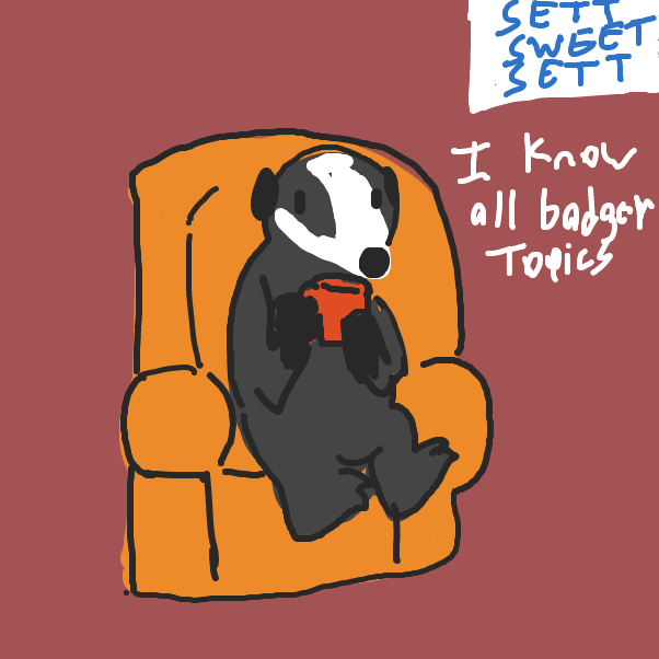 Drawing in Badger in his den by DasGrim