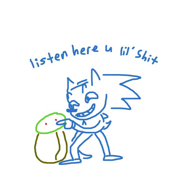 Drawing in Knuckels the Enchida by BunniHyena