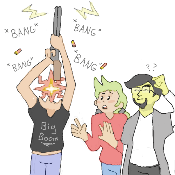 gun bullet bullet
gun bullet in gun
in bullet
gun shoot bullet
in gun
bullet g-
 - Online Drawing Game Comic Strip Panel by Chepley