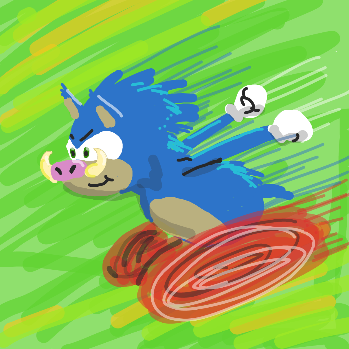 Drawing in Sonic the Warthog by bajira