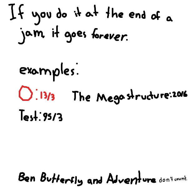 Ben Butterfly and Adventure don't count because they don't have doubles until the infinity point. - Online Drawing Game Comic Strip Panel by ItzAki