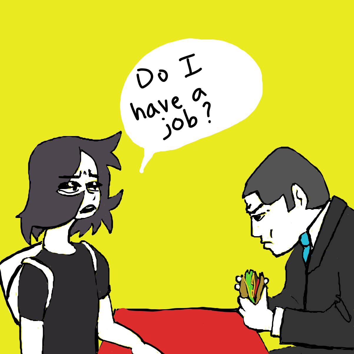 Drawing in McDonald's Person by Buzzinski