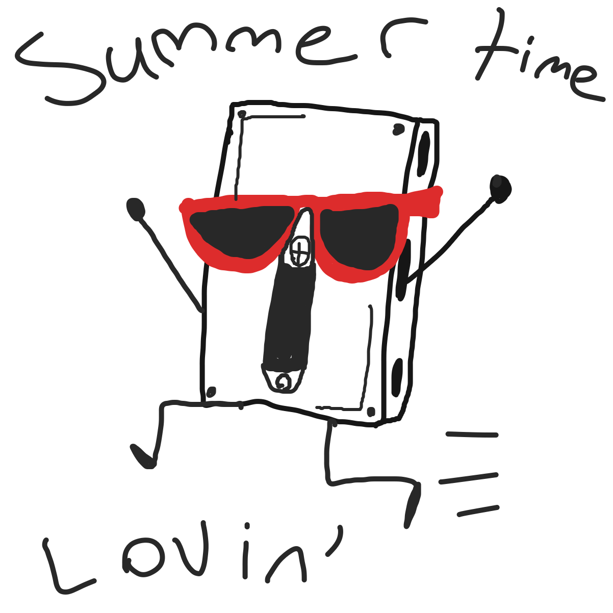 Drawing in Summertime Lovin’ (Regular Show) by EvanIsHere