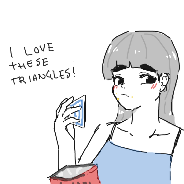 yummy triangles! - Online Drawing Game Comic Strip Panel by [REDACTED]