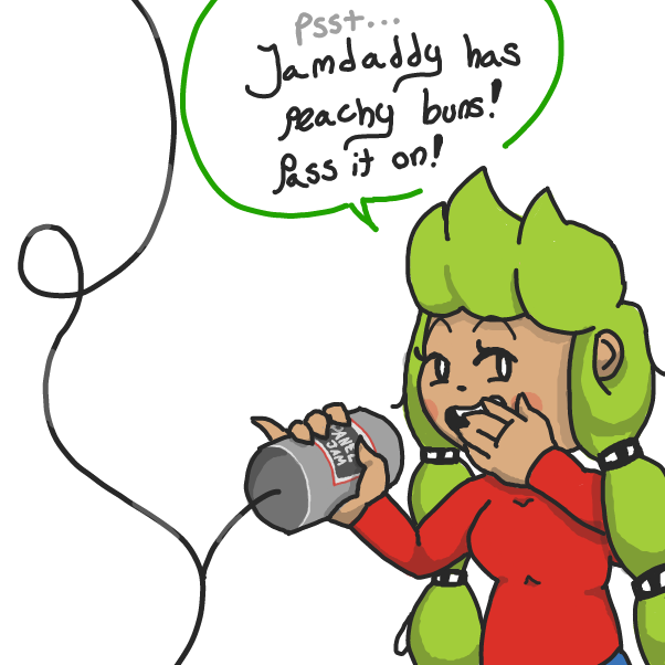 It's the Telephone Game! Draw your character passing the rumor along, but try to make the message slightly different in each panel! Have fun! - Online Drawing Game Comic Strip Panel by xavvypls