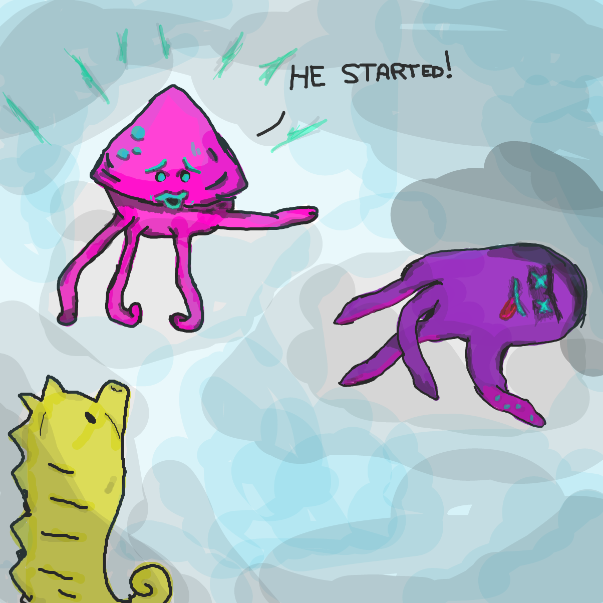  - Online Drawing Game Comic Strip Panel by Honny