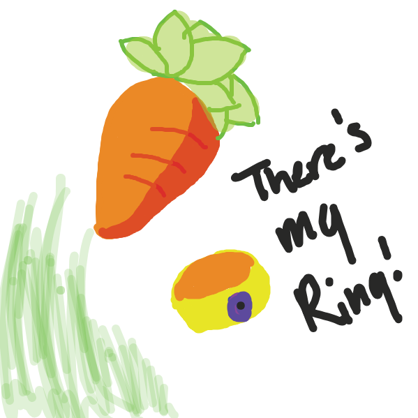 Who found the ring? The carrot or an outside being? - Online Drawing Game Comic Strip Panel by Sirius Solemn