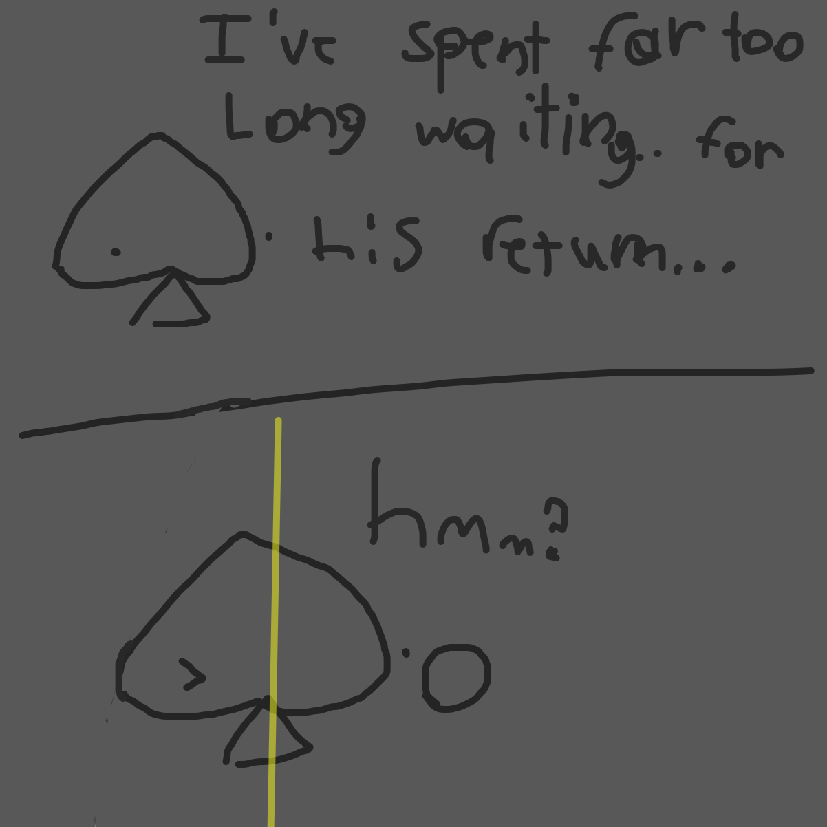 Spade is in a closet, for whatever reason - Online Drawing Game Comic Strip Panel by KingOfSpades2