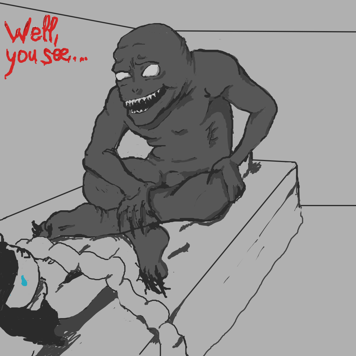 Drawing in Sleep paralysis demon encounter :) by l’intrus