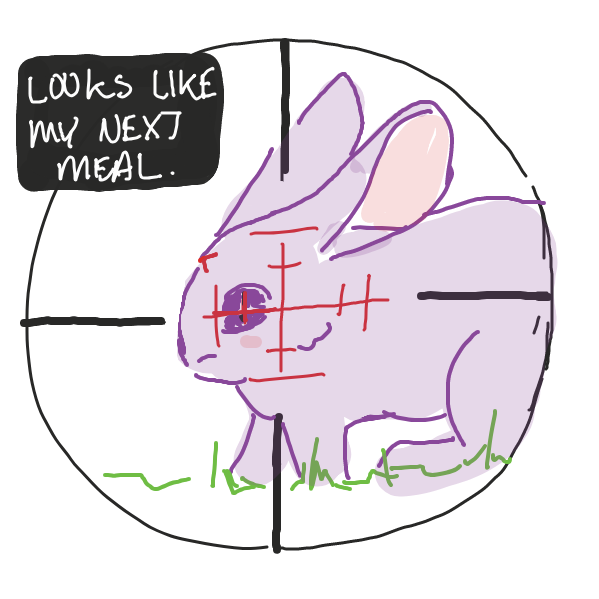 farmed rabbit meat doesn't actually taste that good - Online Drawing Game Comic Strip Panel by ironically horny