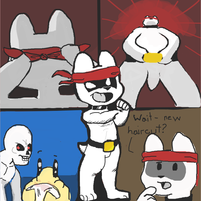 Can we keep referencing the hair? xdd
Suprisingly this ugly ass drawing took me ages to make lol!
 - Online Drawing Game Comic Strip Panel by Sluggishfella