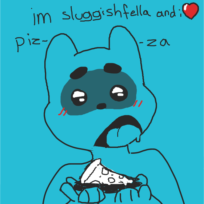 I just love pizza - Online Drawing Game Comic Strip Panel by Sluggishfella