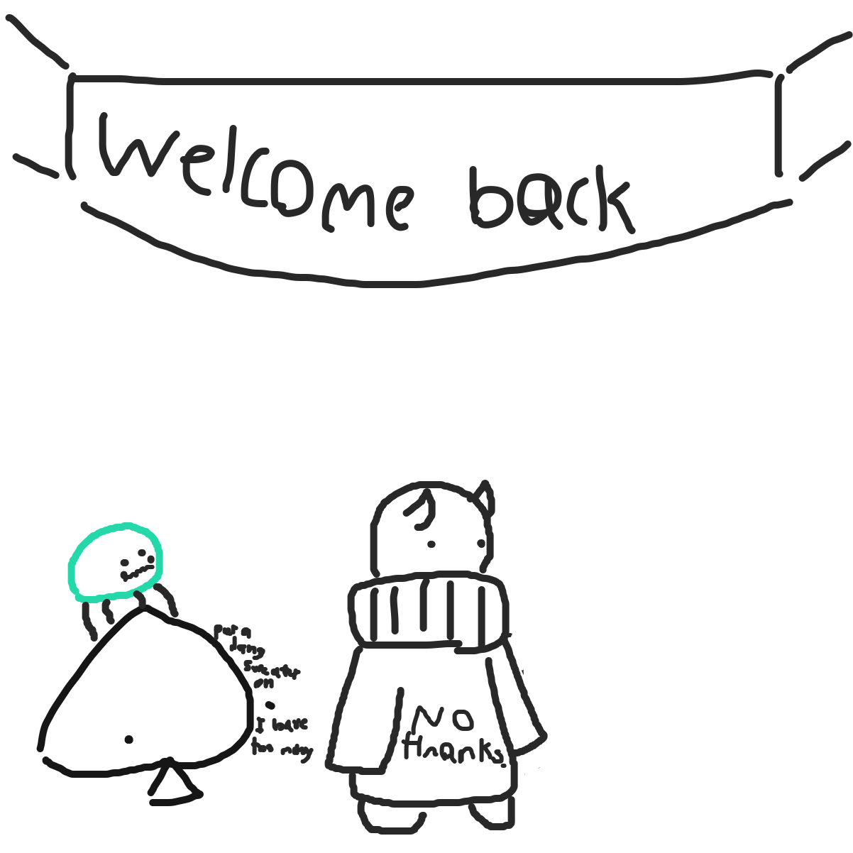 Also, that’s morp. He’s an alien - Online Drawing Game Comic Strip Panel by KingOfSpades2