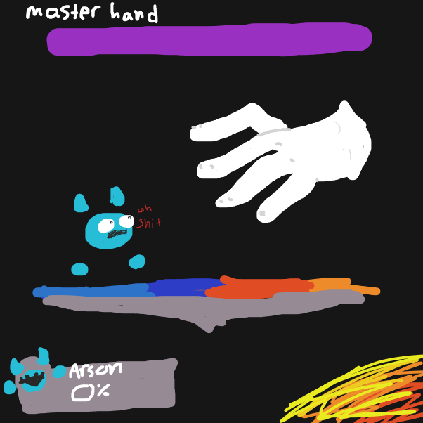 Drawing in Arson by BunniHyena