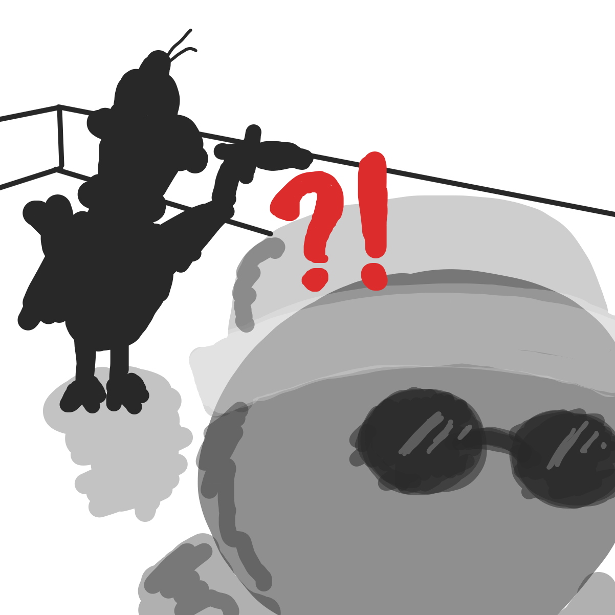 Not today sir! - Online Drawing Game Comic Strip Panel by l’intrus