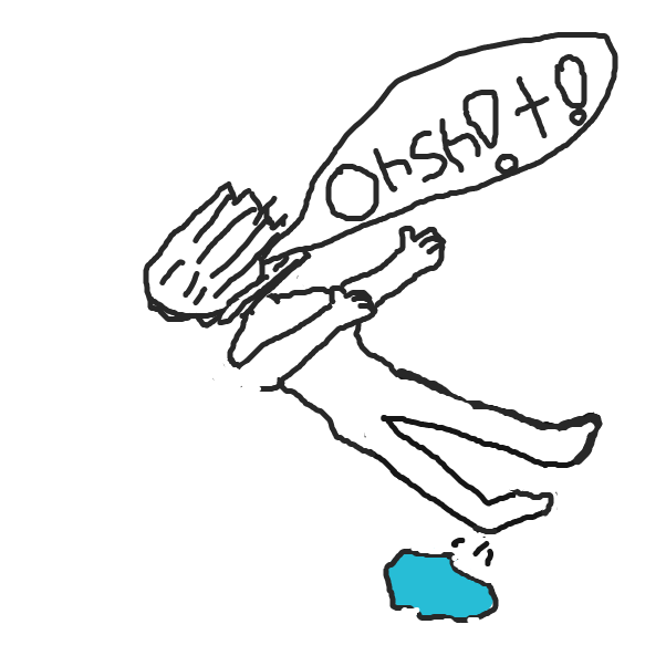 She slipped in a puddle lol - Online Drawing Game Comic Strip Panel by TerminatedUser