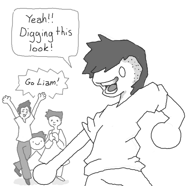 styling with that hairdo
 - Online Drawing Game Comic Strip Panel by Chepley