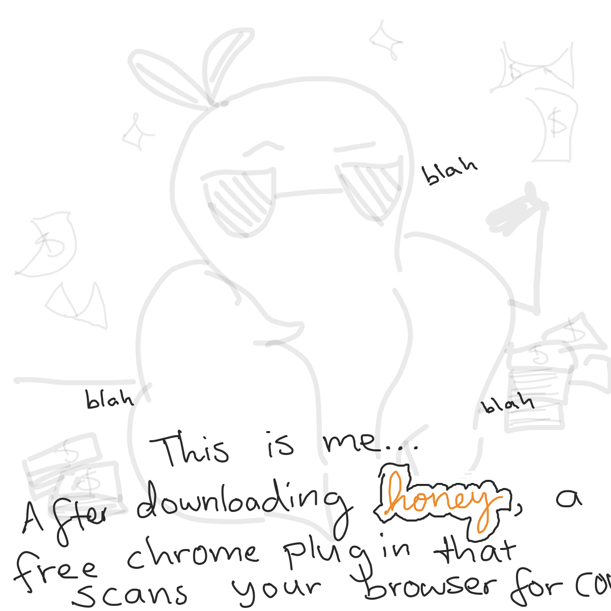 Drawing in potato by Garbage