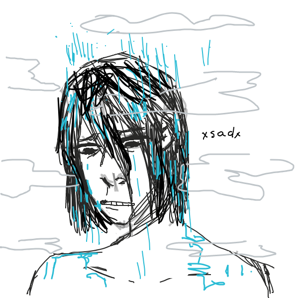 Thinking about his future while showering - Online Drawing Game Comic Strip Panel by Crayonz