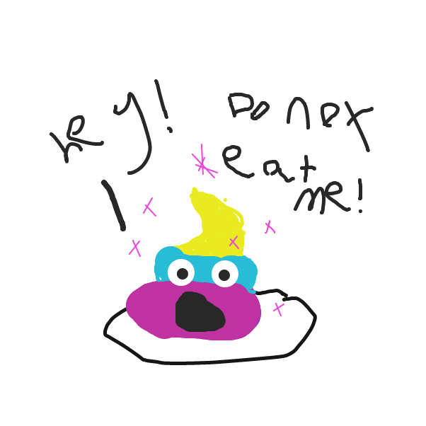Dont eat that shiny turd! - Online Drawing Game Comic Strip Panel by Monkey_HugLuv