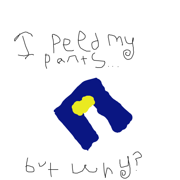 She peed her pants - Online Drawing Game Comic Strip Panel by Monkey_HugLuv