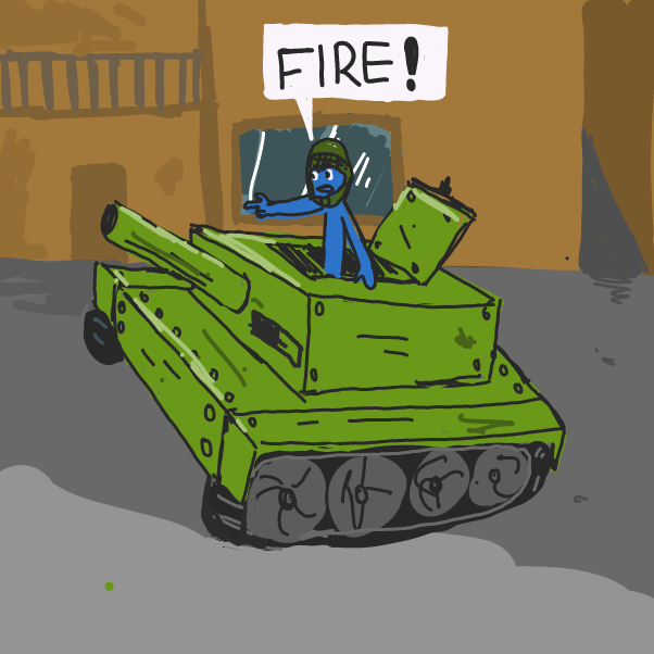 STICK MAN GOES To WAR - Online Drawing Game Comic Strip Panel by Serent