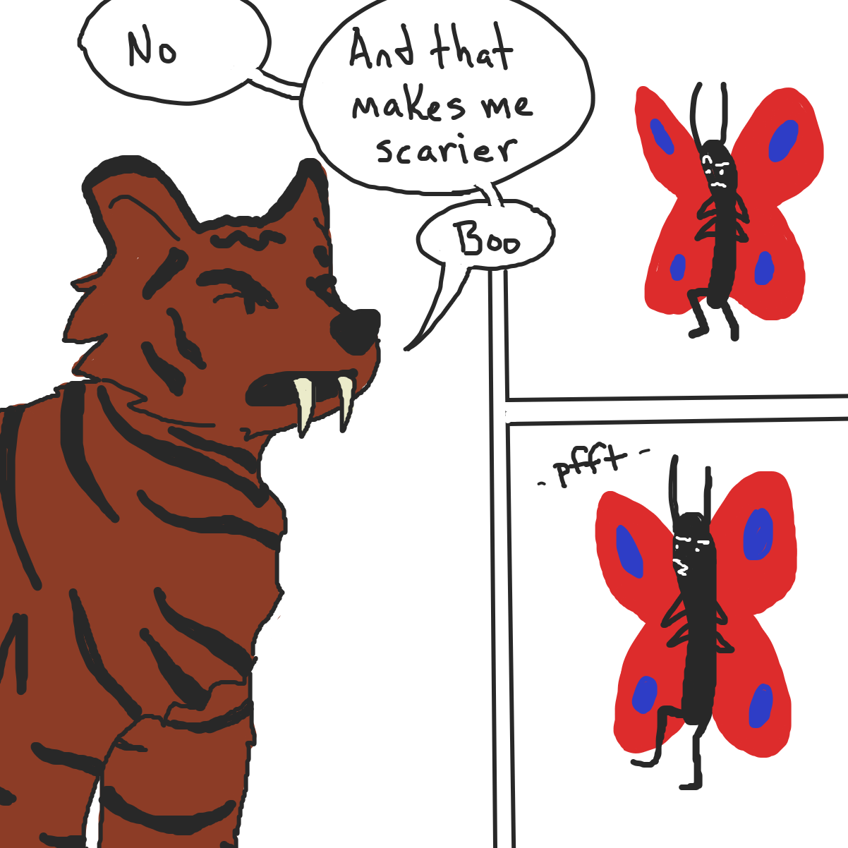 The tiger needs a different approach - Online Drawing Game Comic Strip Panel by Buzzinski
