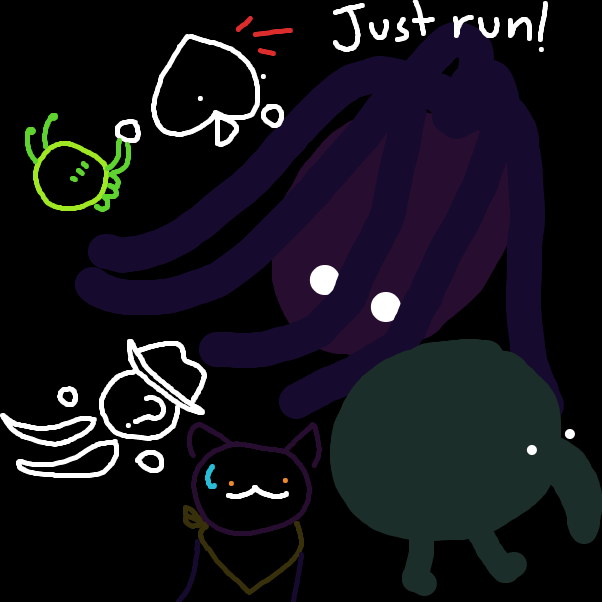 They realized, the question wizard is trying to take their time and kill them with oncoming spikes! - Online Drawing Game Comic Strip Panel by ItzAki