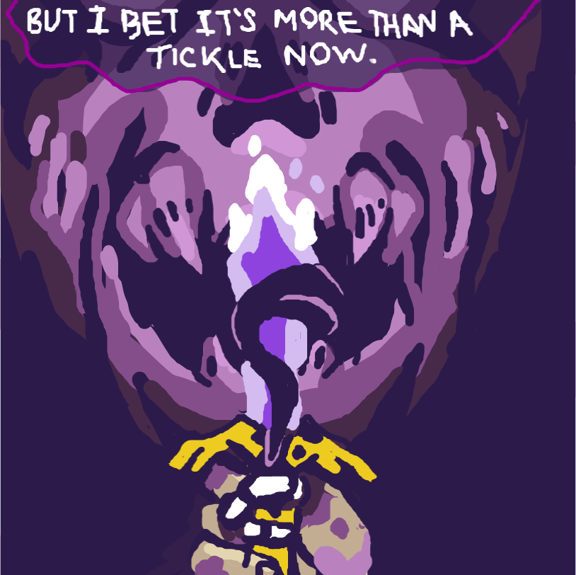 a necrotic curse? what will our hero do now?  - Online Drawing Game Comic Strip Panel by browsin