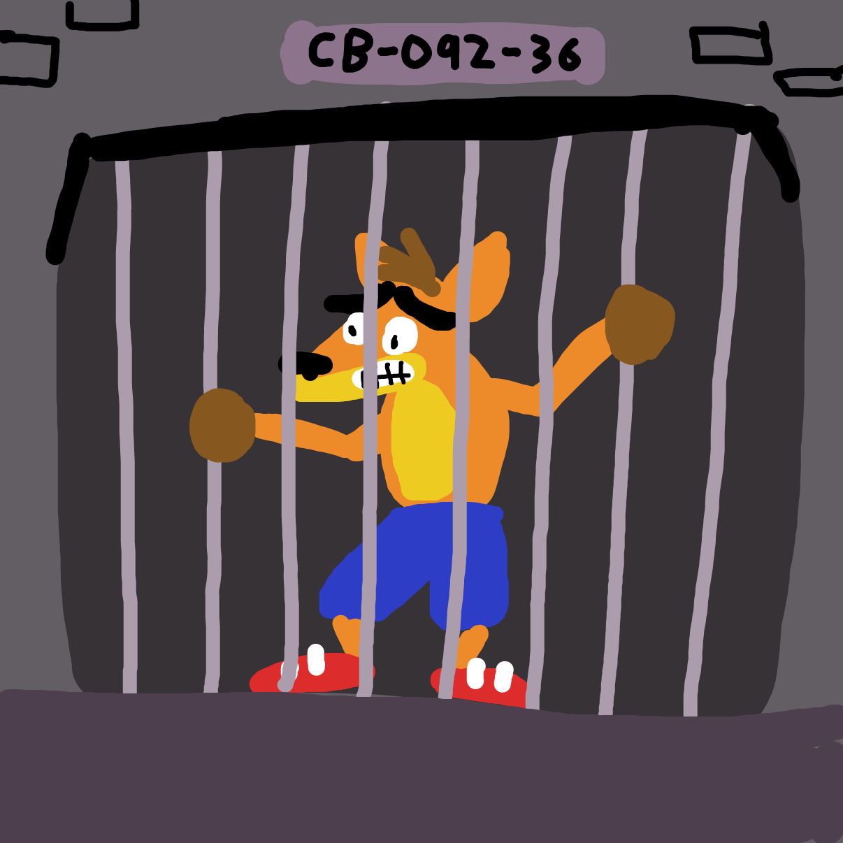 Drawing in Crash Bandicoot goes to federal prison by bajira
