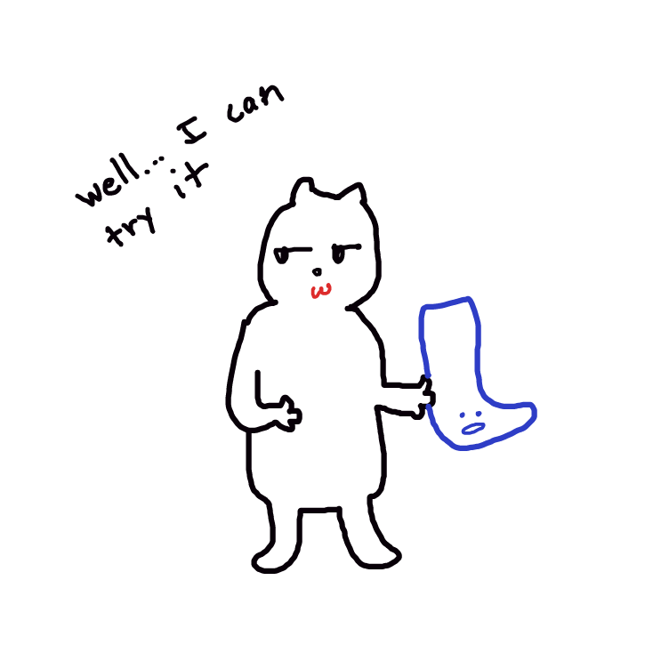 Drawing in Suprise sock by niania