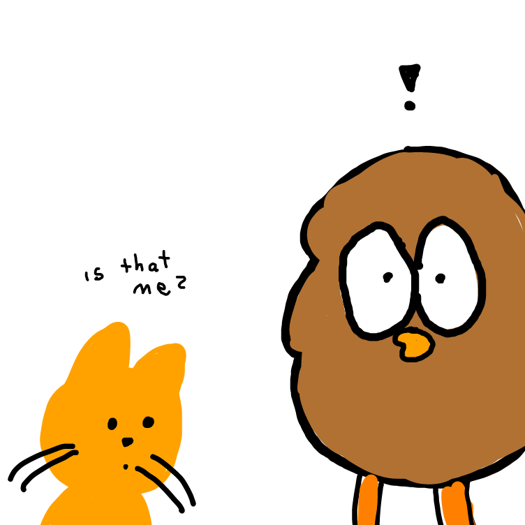 Drawing in Oona Owl painting a cat by niania