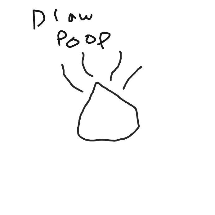 Drawing in poop by ChillArtist