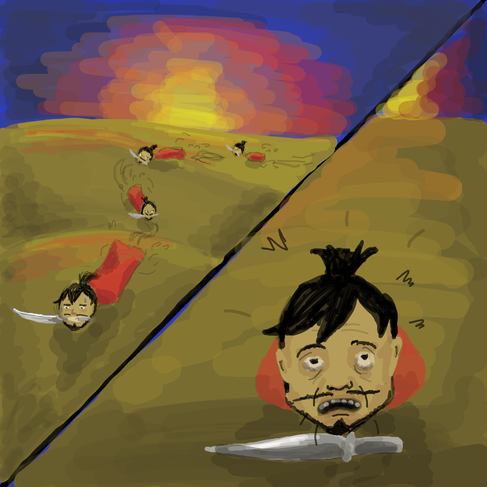  - Online Drawing Game Comic Strip Panel by bluepen