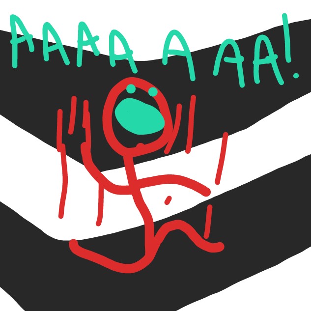 He falling - Online Drawing Game Comic Strip Panel by Mr. Mint